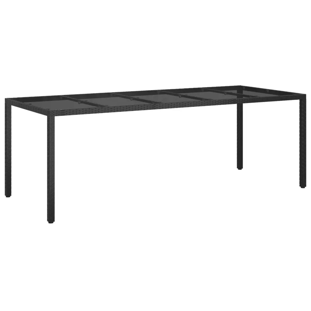 Set da Pranzo da Giardino 9 pz con Cuscini Nero in Polyrattan 3187330