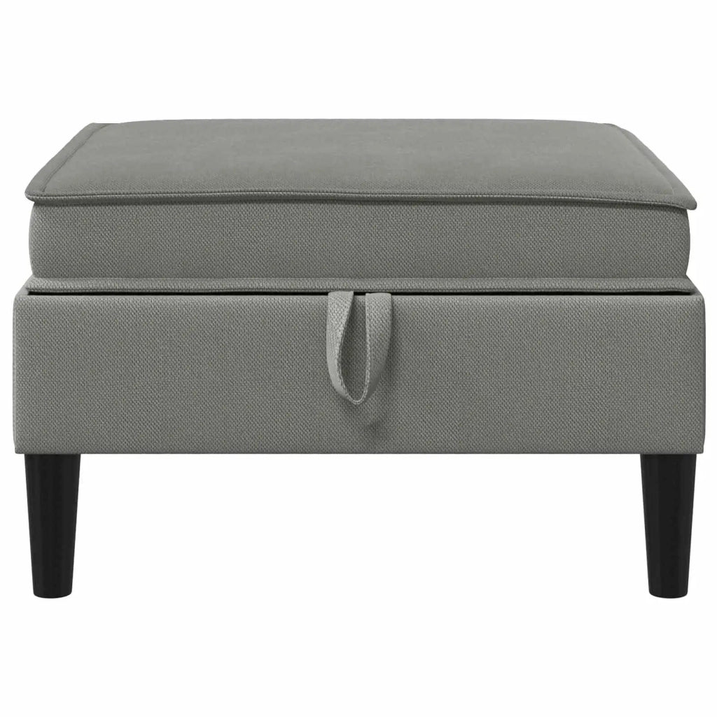 Pouf con Storage Grigio scuro Velluto 42027148