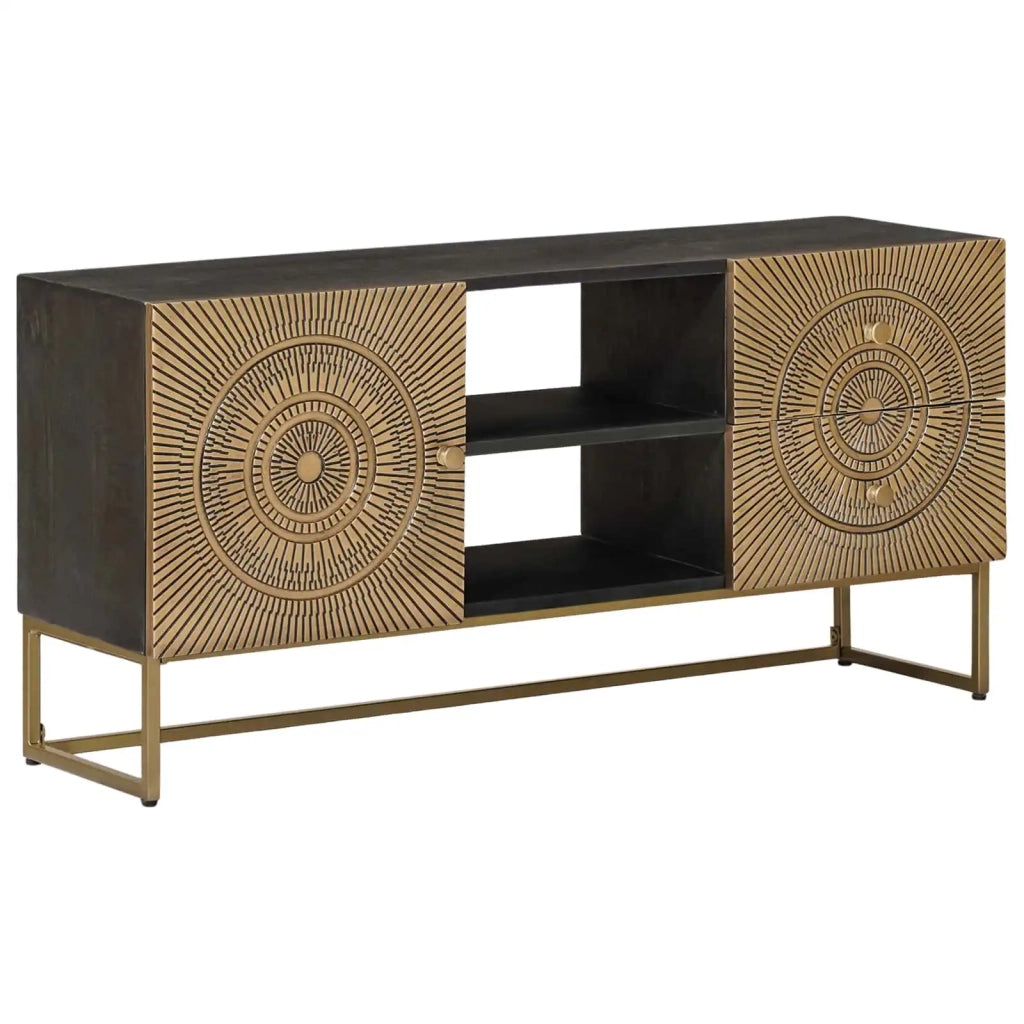 Mobile TV con cassetto con lo scaffale-Credenza per TV Ottone 105 x 30 x 50 cm