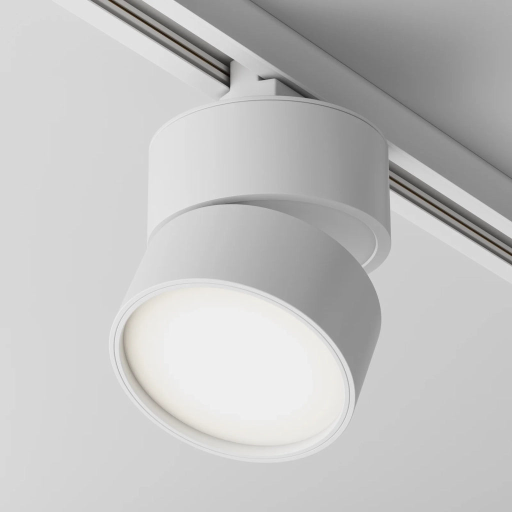 Maytoni Faretto da Binario Unity Onda 1 luce LED integrato bianco alluminio