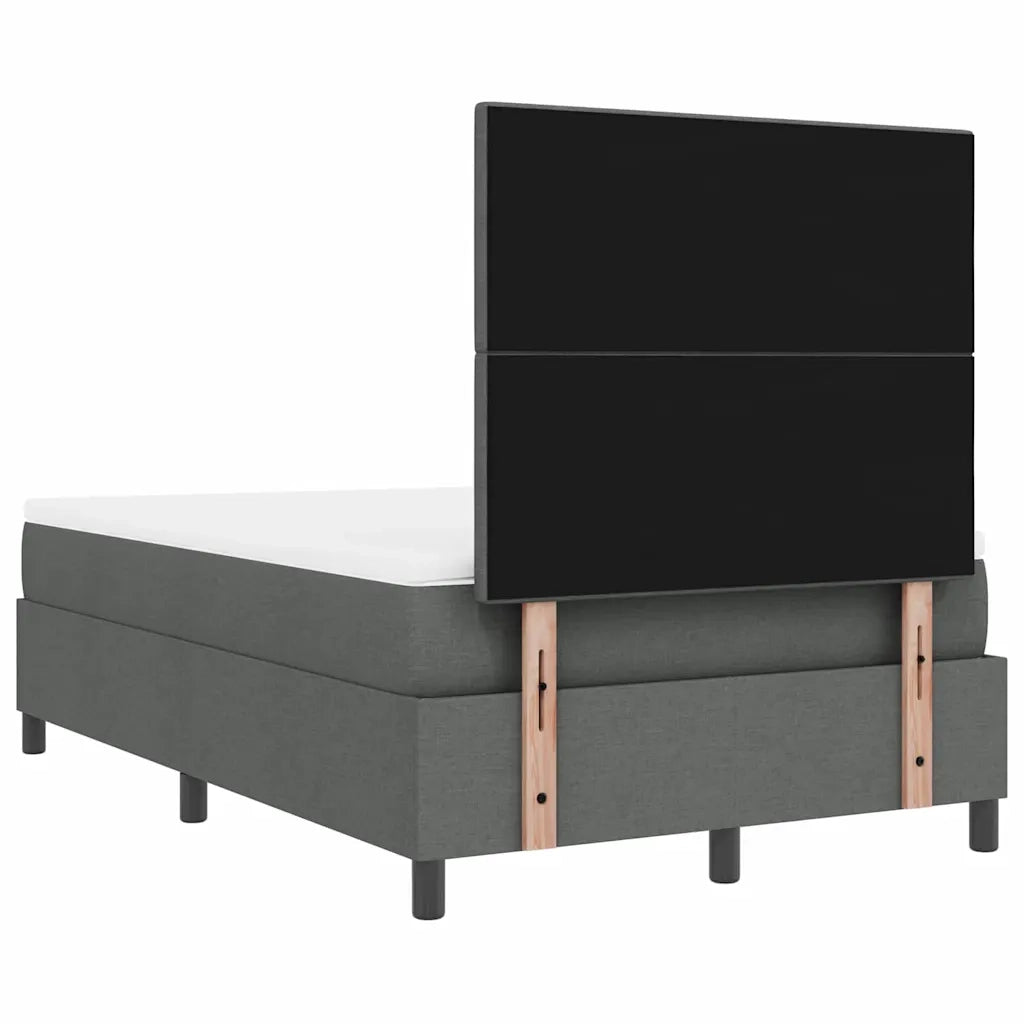 Letto a molle con strisce LED Grigio scuro 120 x 190 cm Tessuto 3342852