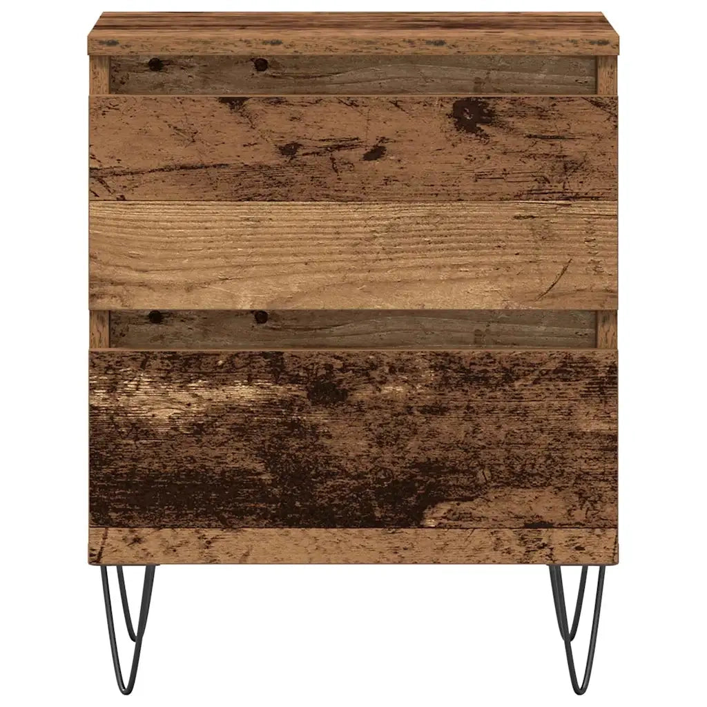 Armadio da Notte con cassetto Legno vecchio 40 x 35 x 50 cm 863482