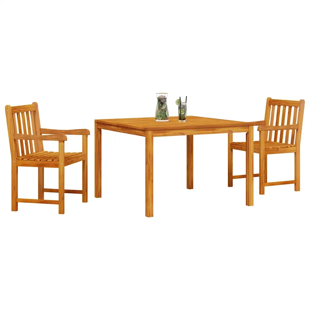 Set da Pranzo per Giardino 3 pcs Marrone 3375645