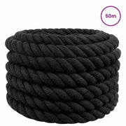 Corda | Fune di Cotone 50 m 30 Nero 100% Cotone