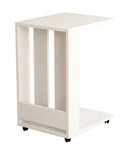 Tavolino da divano 37x45x67 cm Edi porta pc e riviste bianco
