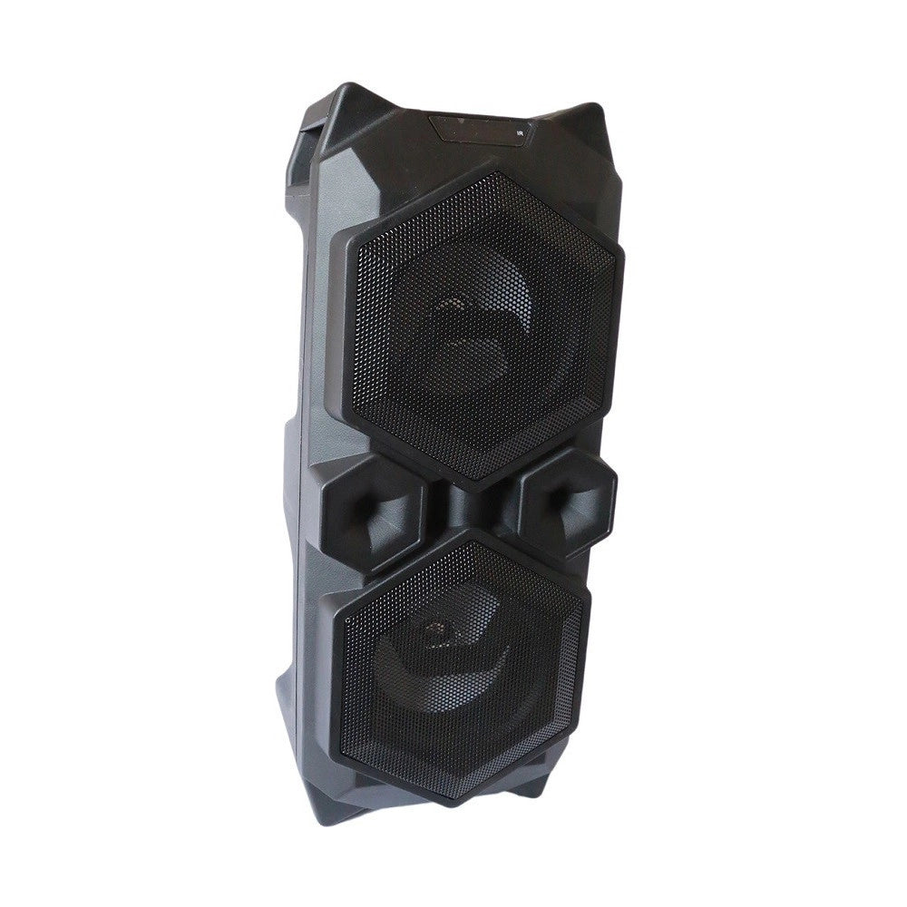 Trade Shop - Cassa Speaker Fm Bluetooth Ricaricabile Sd Usb Aux 2 Portatile Microfono 2511bt -