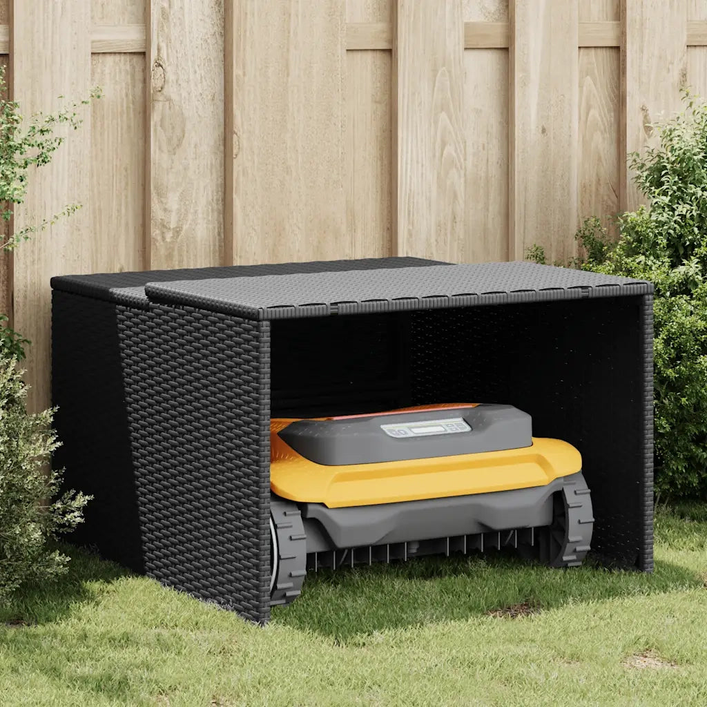 Garage per Robot Tosaerba Nero 86x90x52/57 cm in Polyrattan 365404