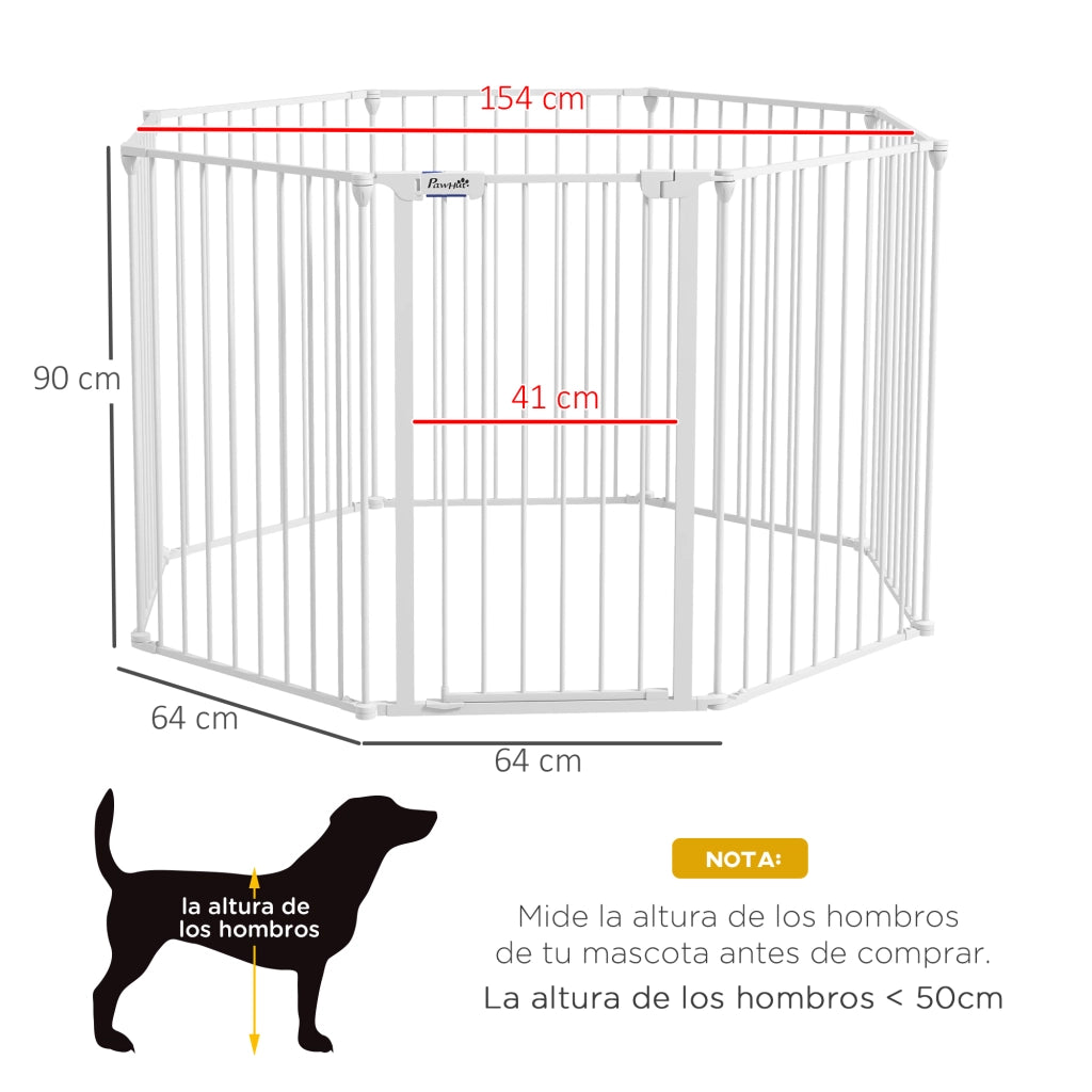 Recinto per Cani 8 Pannelli 64x90 cm ¨C zephmum ¨C Bianco