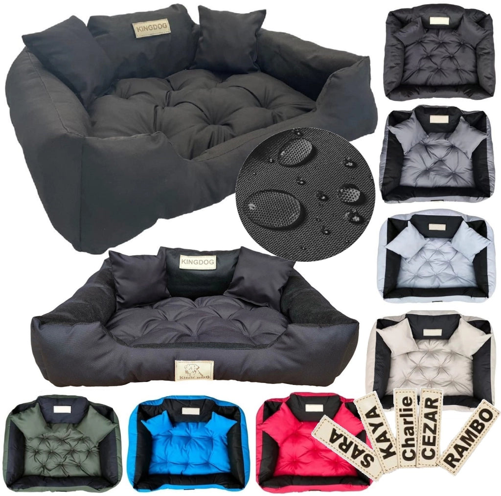 AIO FACTORY 75x65 cm KINGDOG Cuccia per cani impermeabile personalizzabile Nero