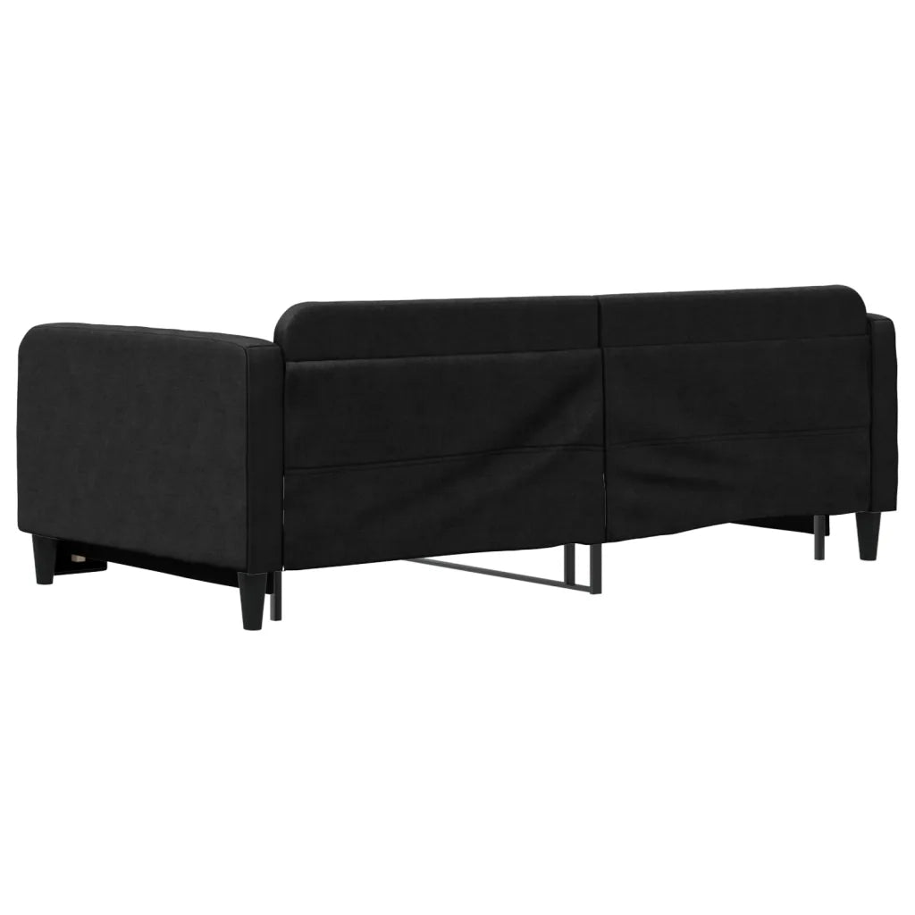 Divano letto | Sof¨¤ letto | Letto singolo Estraibile Nero 100x200 cm in Tessuto
