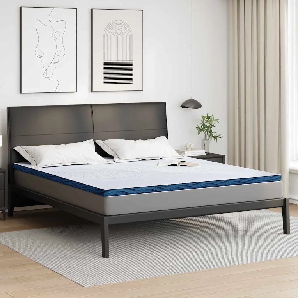 Topper per materasso Bianco 180 x 200 cm Tessuto Jacquard 4106262