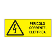 Cartello in alluminio pericolo corrente elettrica