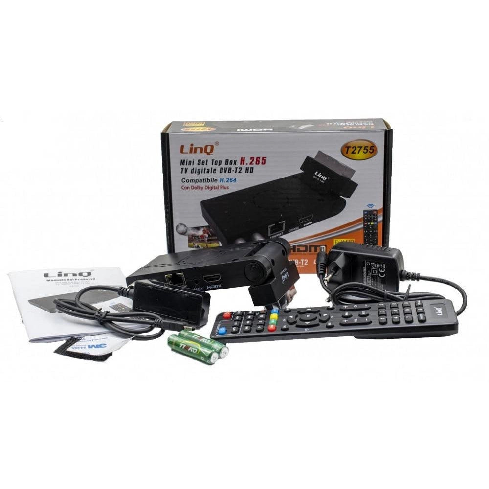 Trade Shop - Decoder Digitale Terrestre Dvb-t2 Scart Con Hdmi Full Hd Con Codec H.265 T2755 -