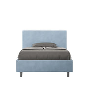 BS COM Letto una piazza e mezza contenitore imbottito 120x190 microfibra azzurro