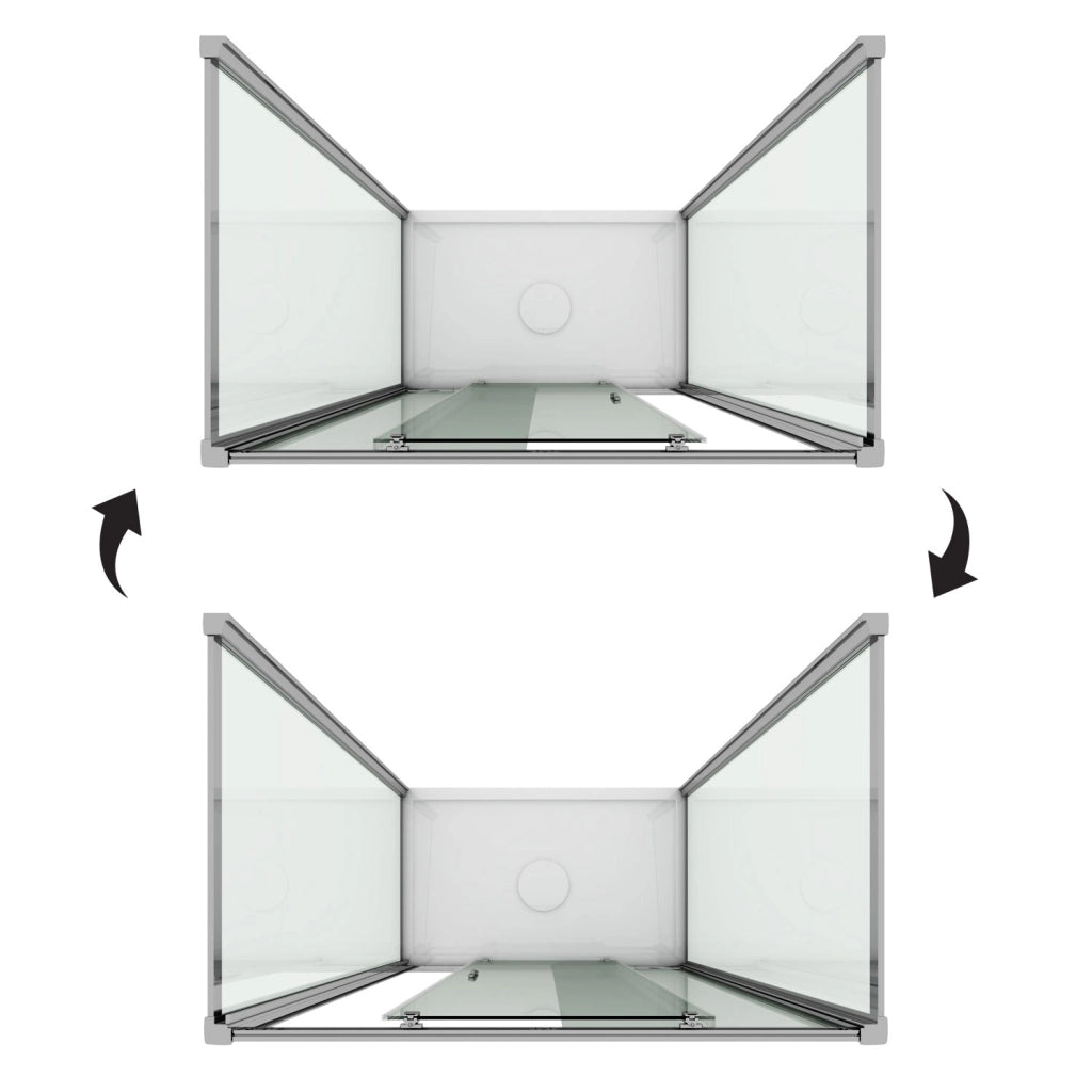 Box Doccia 3 lati 80x140x80 CM H185 trasparente mod. Replay Trio 1 Anta
