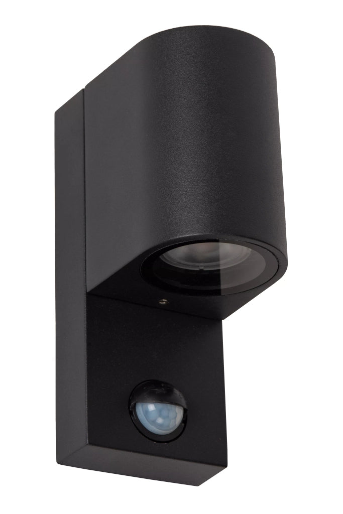 Applique esterna nera con sensore GU10 7W ZARO Lucide