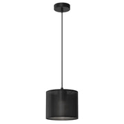 Lampada a sospensione Loft Shade nera Ø18 E27 Luminex