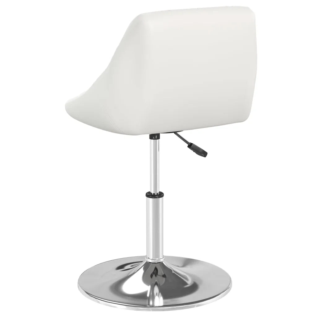 Sedie da Pranzo 4 pz Bianche in Similpelle 3088635