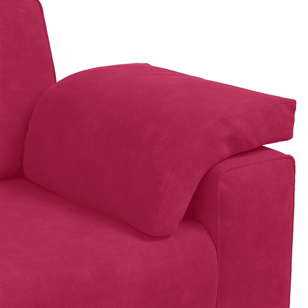 vidaXL Divano Divanetto Rosso Vino 120 cm in Velluto