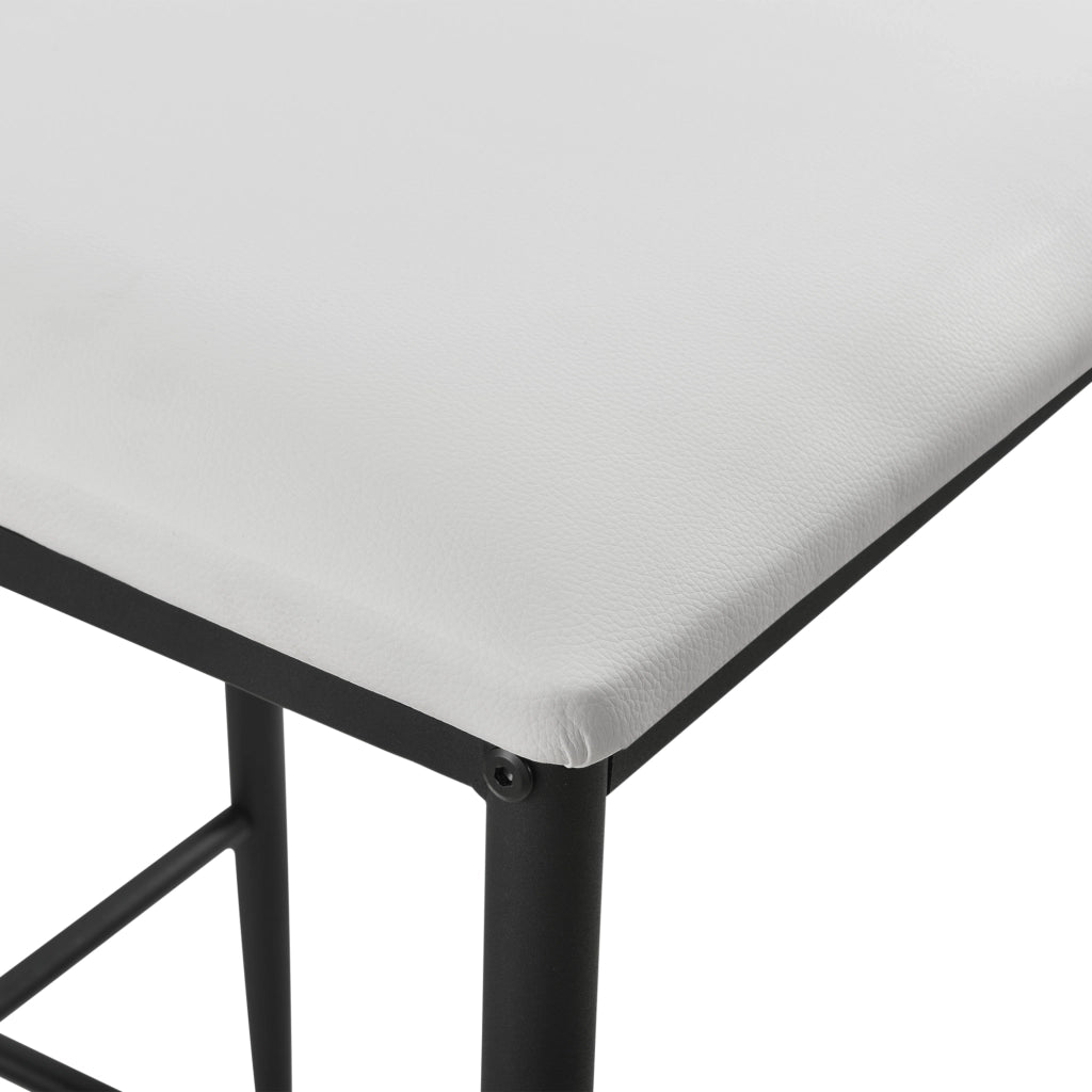 Set Lidköping di 2 Sgabelli da Bar con Schienale - Bianco [en.casa]