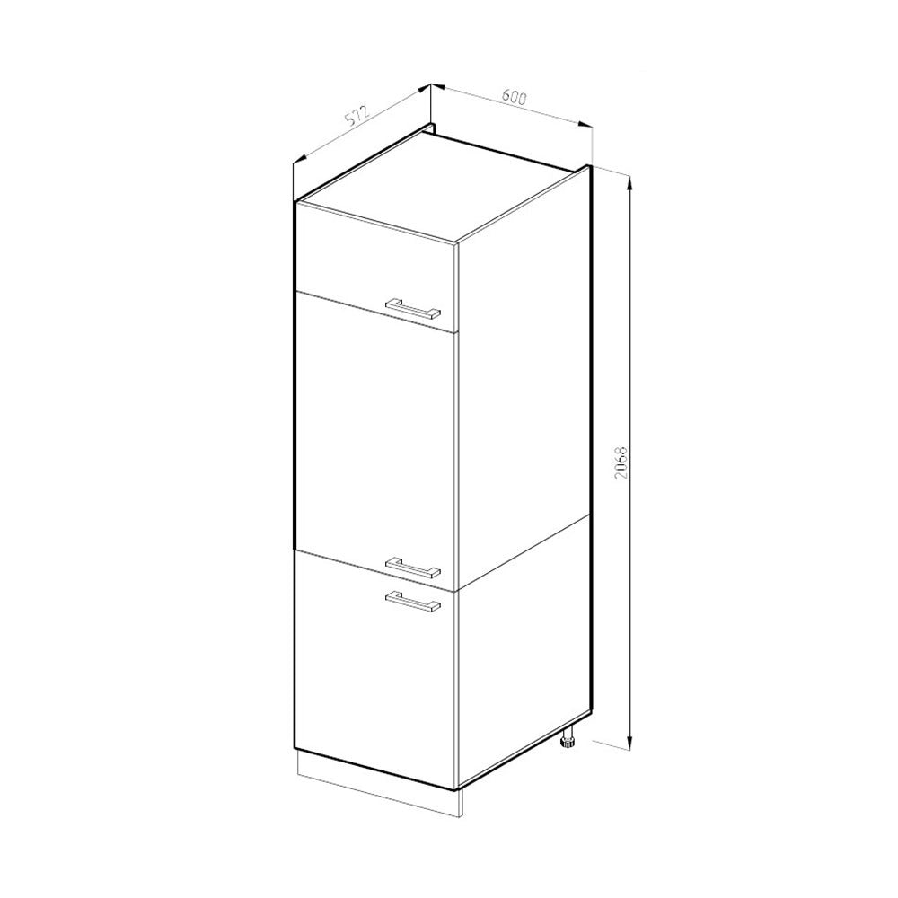Vicco Mobile alto Quercia dorata 60 cm Forma a J