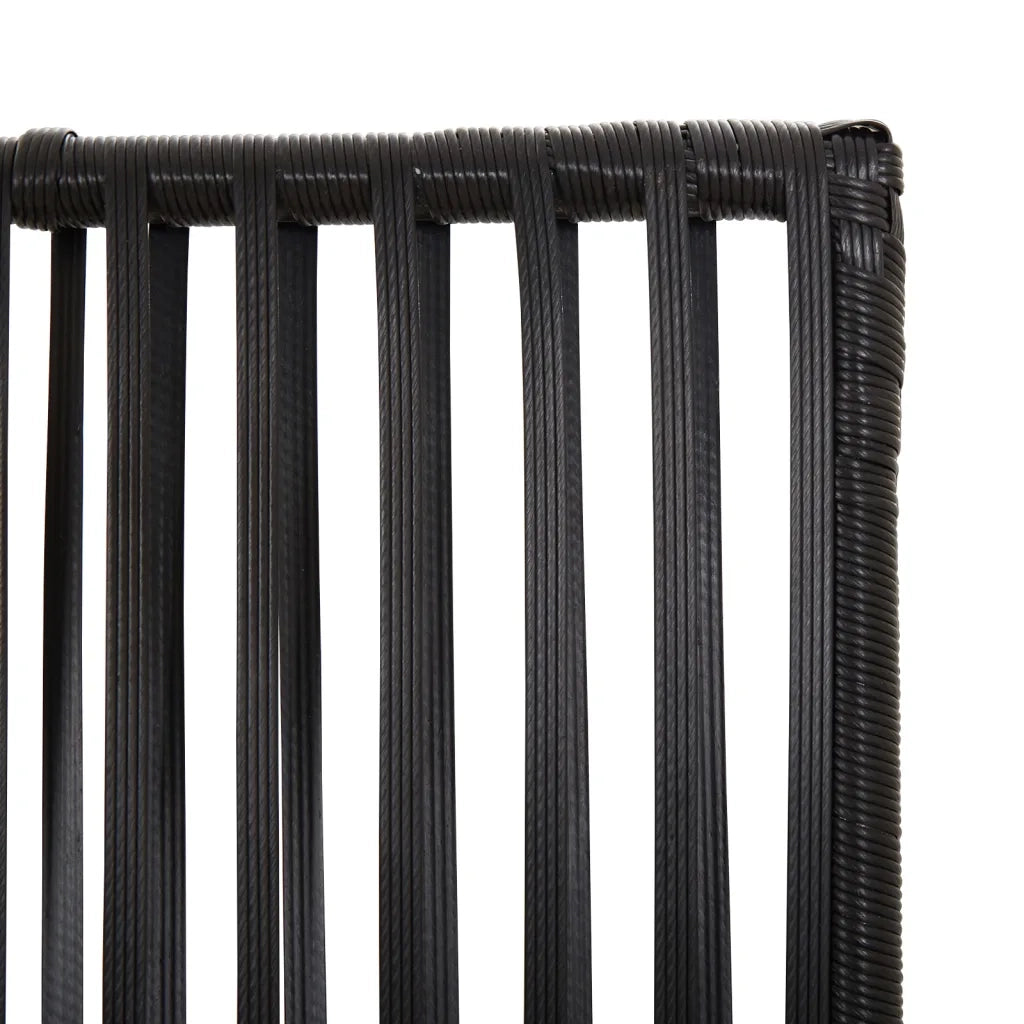 Divisorio per Ambienti | Divider per stanze | Paravento a 6 Pannelli Nero in Polyrattan
