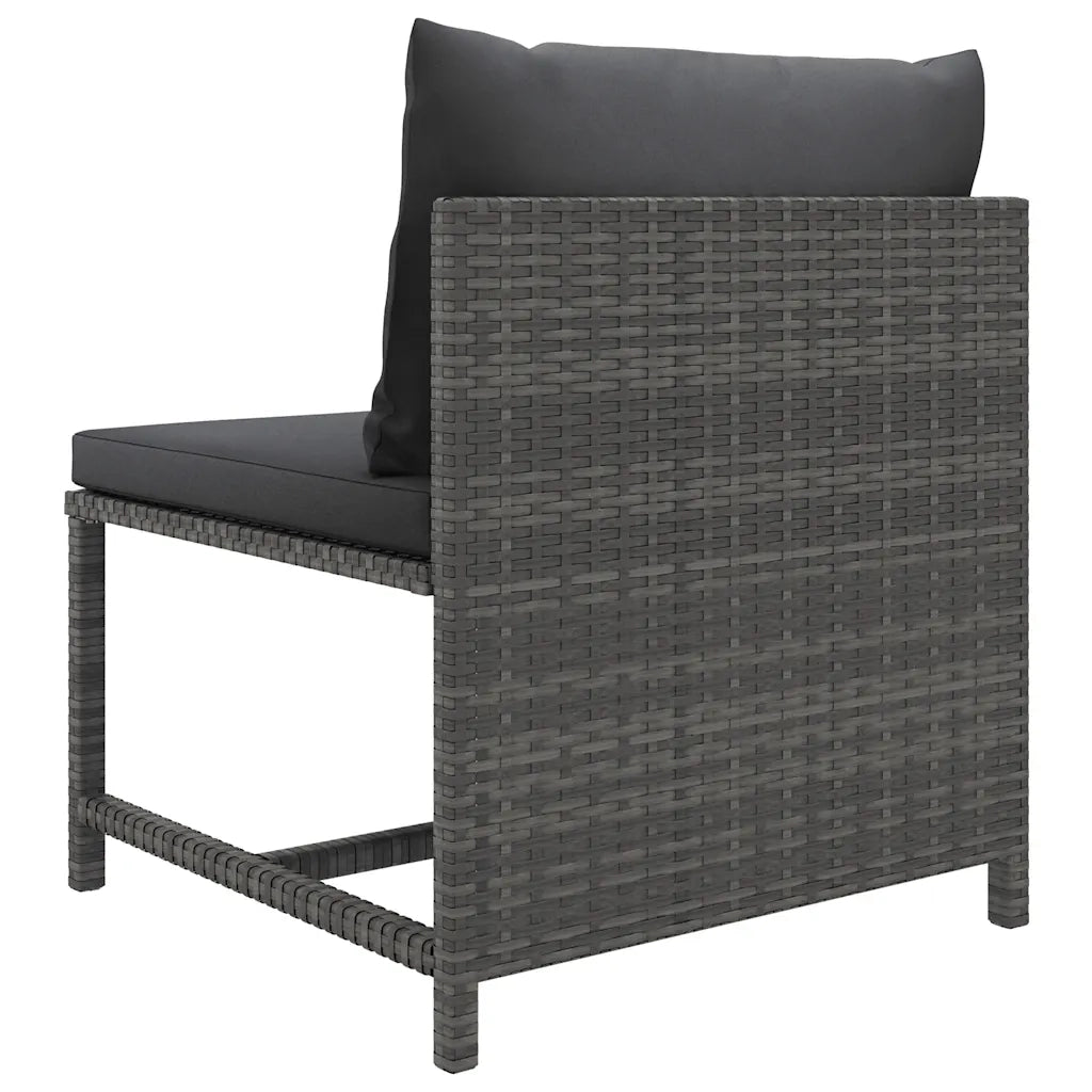 Set Divani da Giardino 12 pz con Cuscini in Polyrattan Grigio 3059777