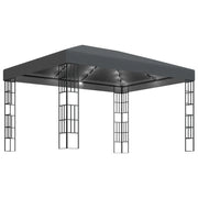 Gazebo | Pergolato con Stringa di Luci LED 3x4 m Antracite