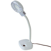 Trade Shop - Lampada Neon Da Tavolo Con Lente Di Ingrandimento Professionale Flessibile 3d 8d -