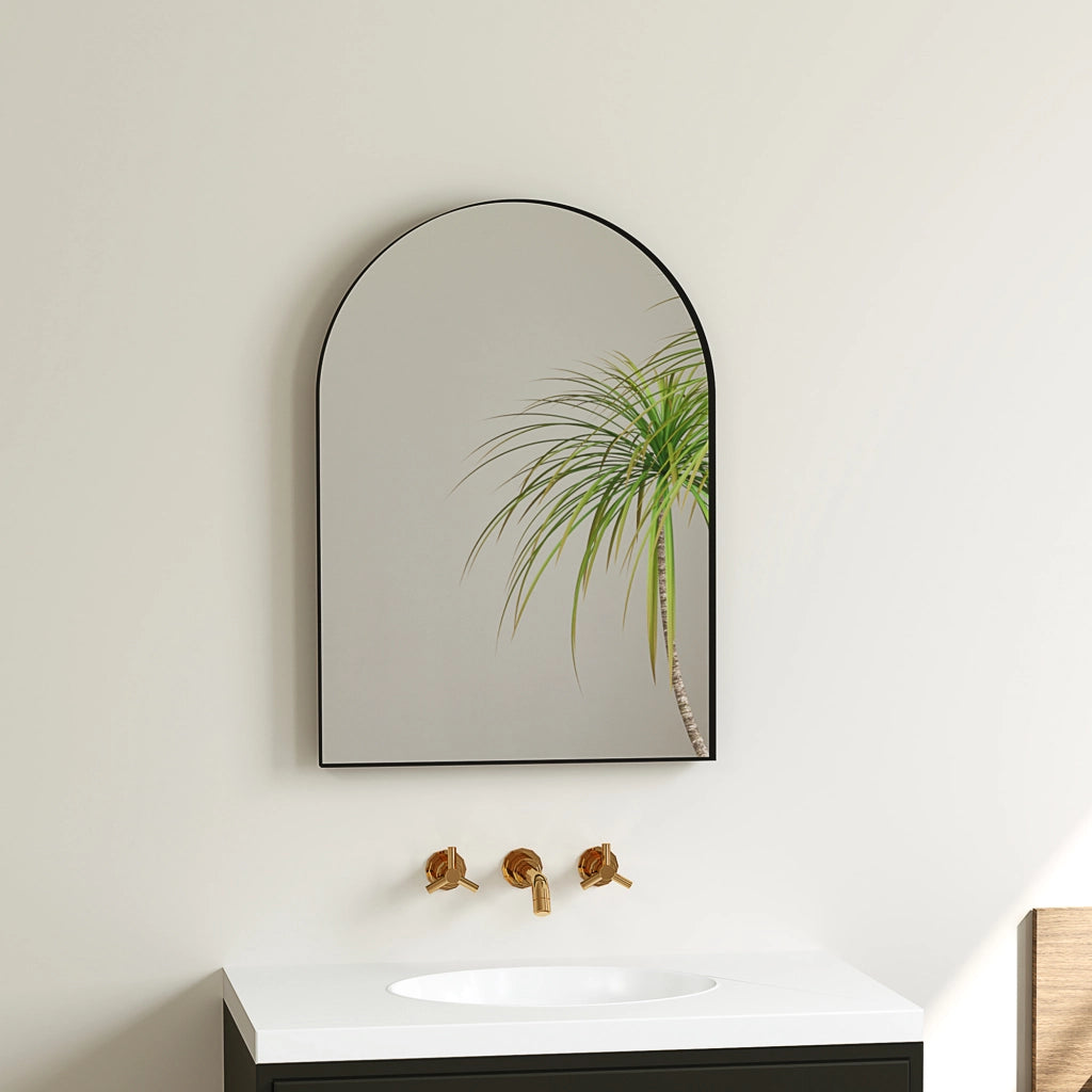 Specchio da Bagno con Cornice in Alluminio ¨C Xylo ¨C Nero 50x70 cm
