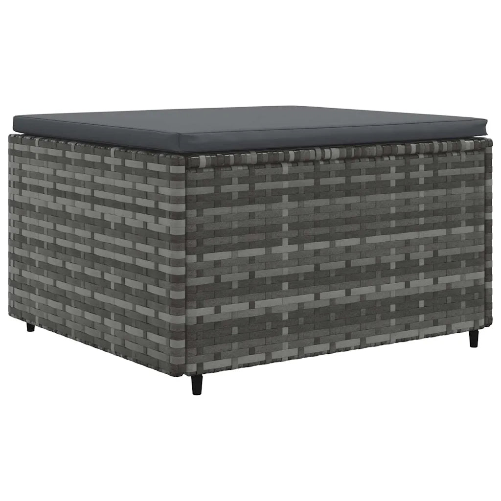 Set Divani da Giardino 7 pz con Cuscini in Polyrattan Grigio 3308218