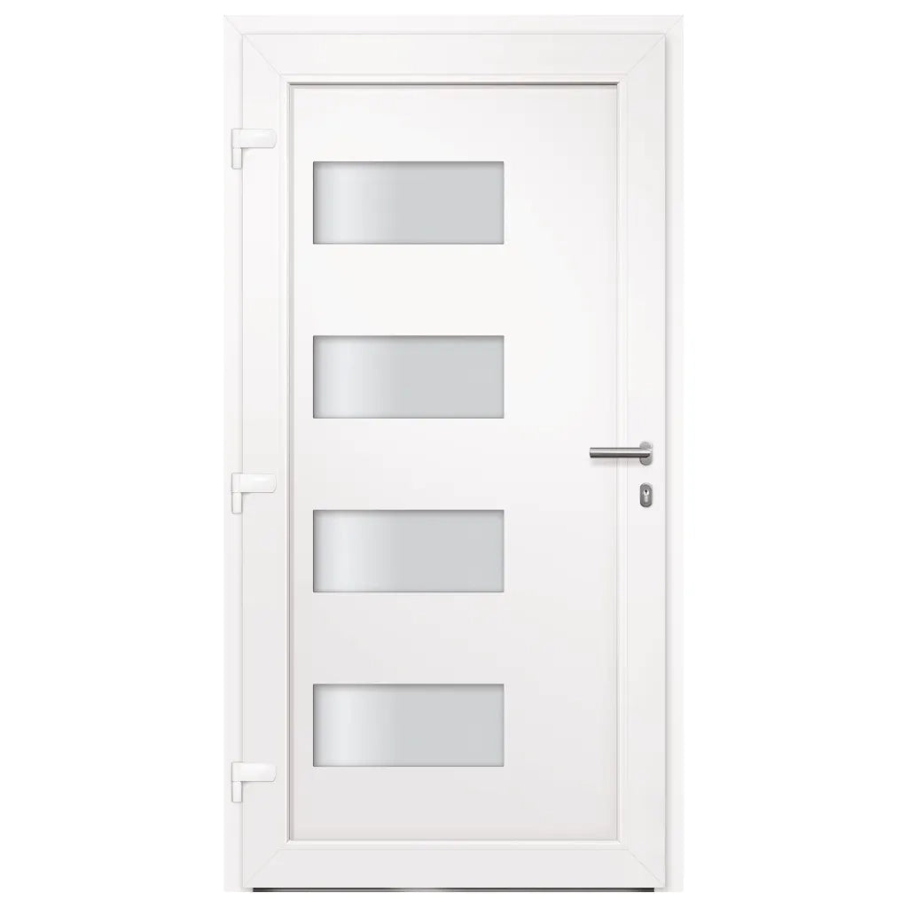 Porta d'Ingresso in Alluminio e PVC Antracite 110x210 cm 3056829