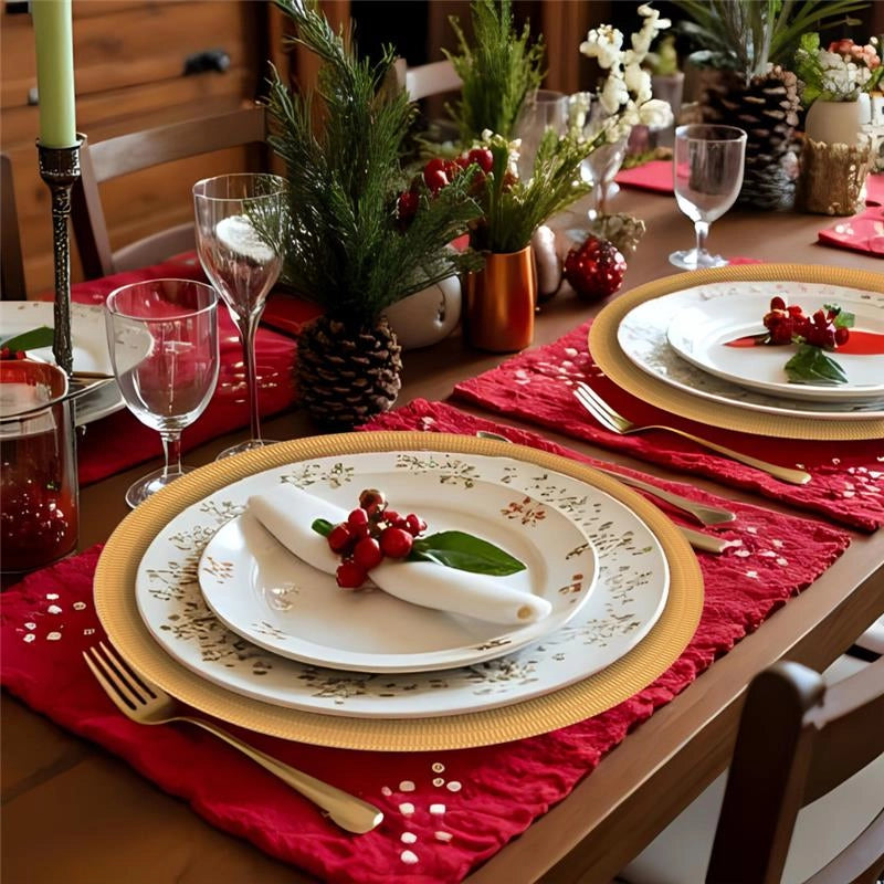 MA MAISON SOTTOPIATTO ELEGANCE COLORE GOLD NATALE - DIAMETRO 33 CM