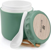 Porta yoghurt 400 ml con cucchiaio e coperchio