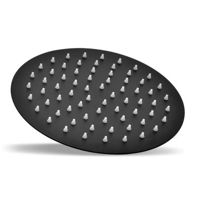 Set doccia nero opaco con braccio 33 cm soffione 25 cm e kit doccia