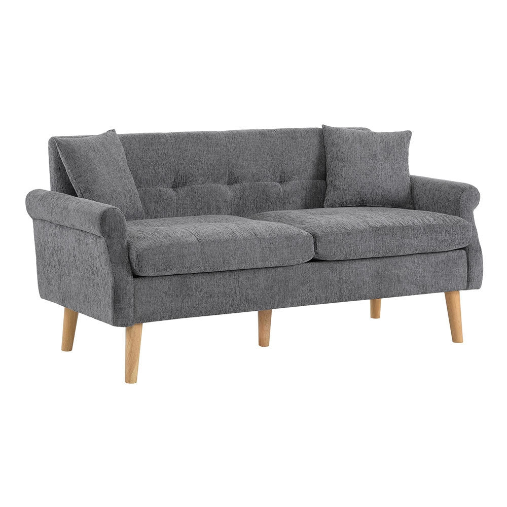 Divano 2 posti - Xylo - tessuto chenille con cuscini spessi design moderno