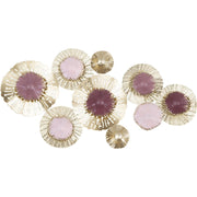 DECORAZIONE DA PARETE FLAIR 63X33X3,5CM ORO / ROSA