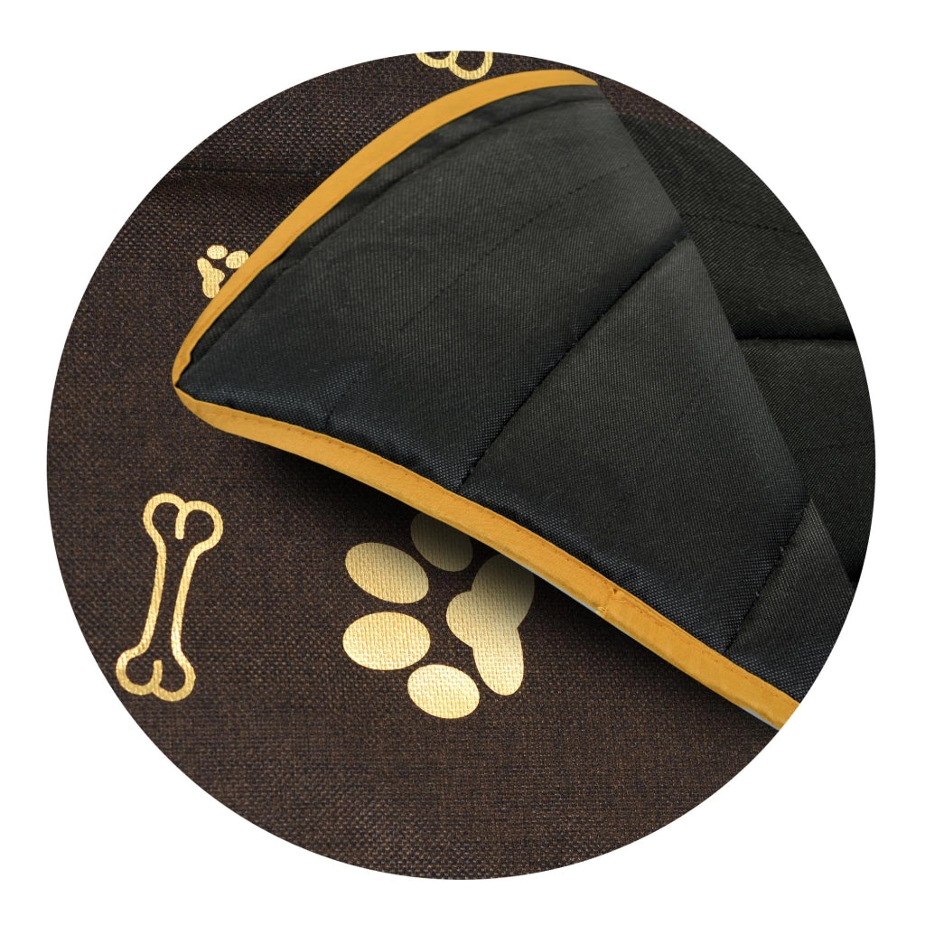 AIO FACTORY 120x80 cm Tappetino per cuccia per cani impermeabile Golden Bones