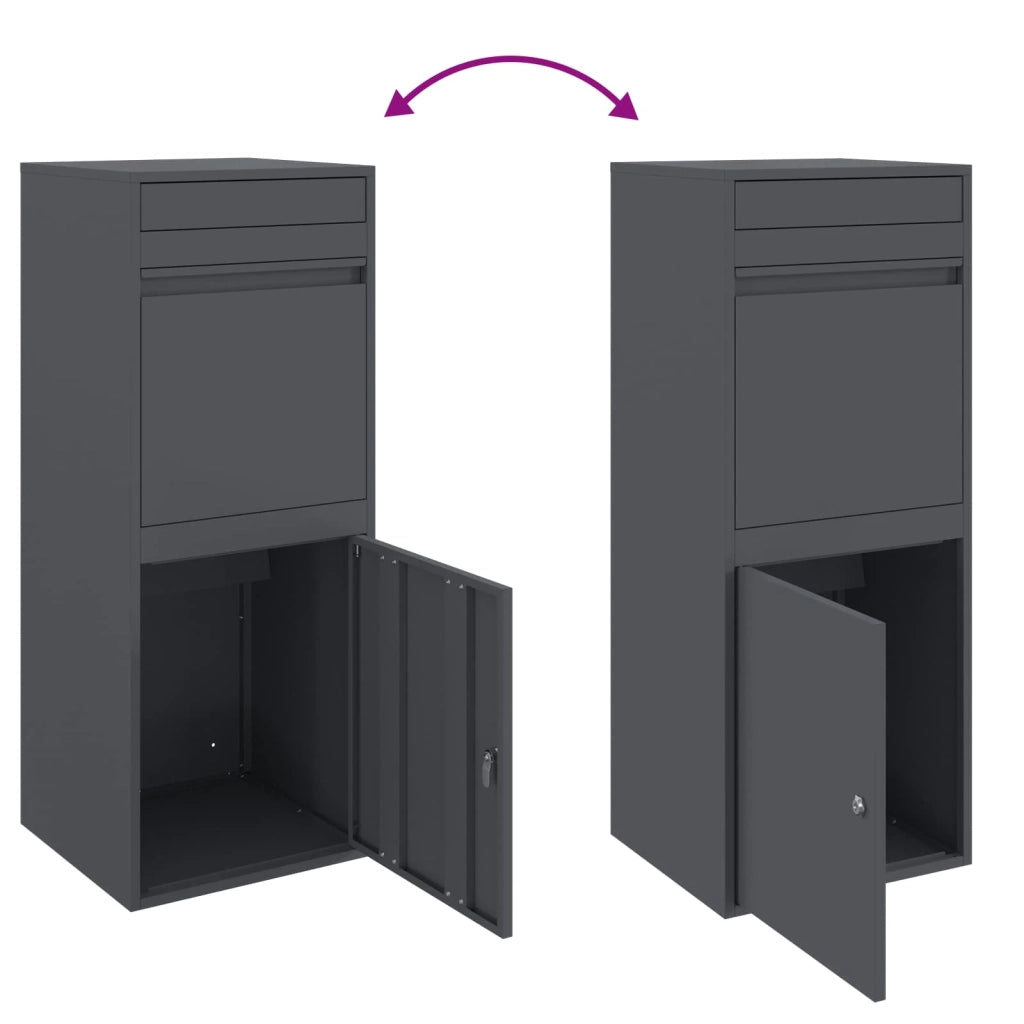 Cassetta per pacchi Antracite 41 x 38 x 103 cm Acciaio 874935