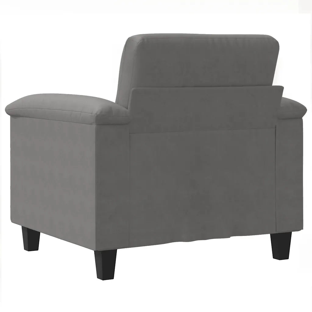 Poltrona | Sedia Relax Grigio Scuro 60 cm in Tessuto Microfibra