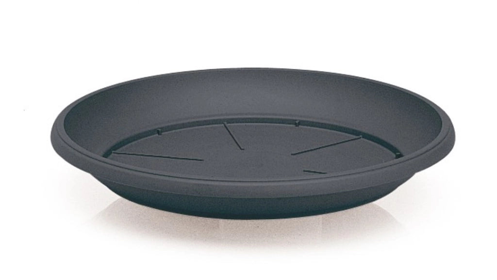 Piatto Sottovaso Similcotto Diametro 20 Cm Antracite Set 2 Pezzi - Arca