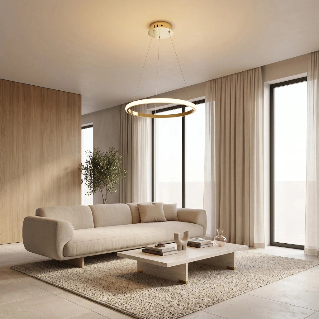 Lampada A Sospensione Lhj001-cp 40 Cm Gold