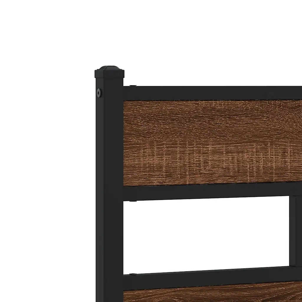 Giroletto senza Materasso-Struttura Letto Rovere Marrone 140x190 cm Truciolato 481915