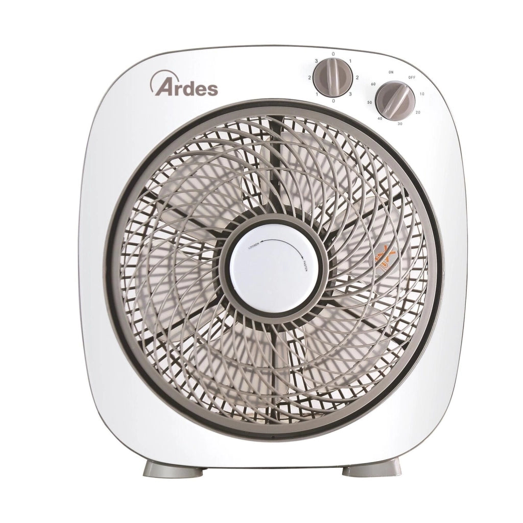 Ardes AR5B24 Floor 26 Ventilatore Box 26 cm 6 pale 3 velocita' 45 W Timer 60 min colore Grigio Bianco