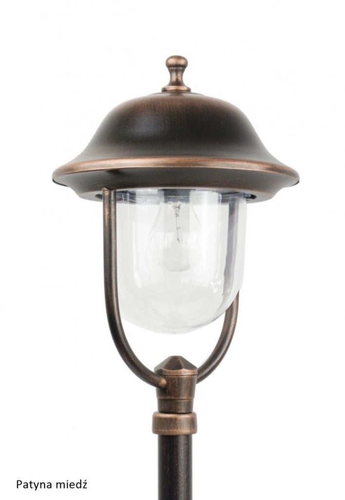 Lampione da giardino Prince retrò 117cm E27 nero IP43