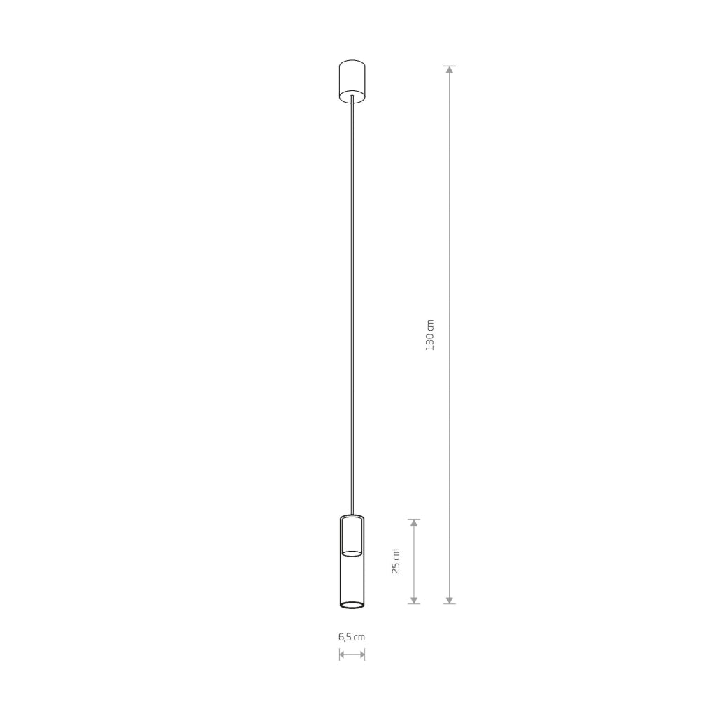 Lampada a sospensione Nowodvorski Cylinder 7865 nera GU10
