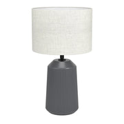 Lampada Da Tavolo Minimal Capalbio Ceramica Grigio 1 Luce E27