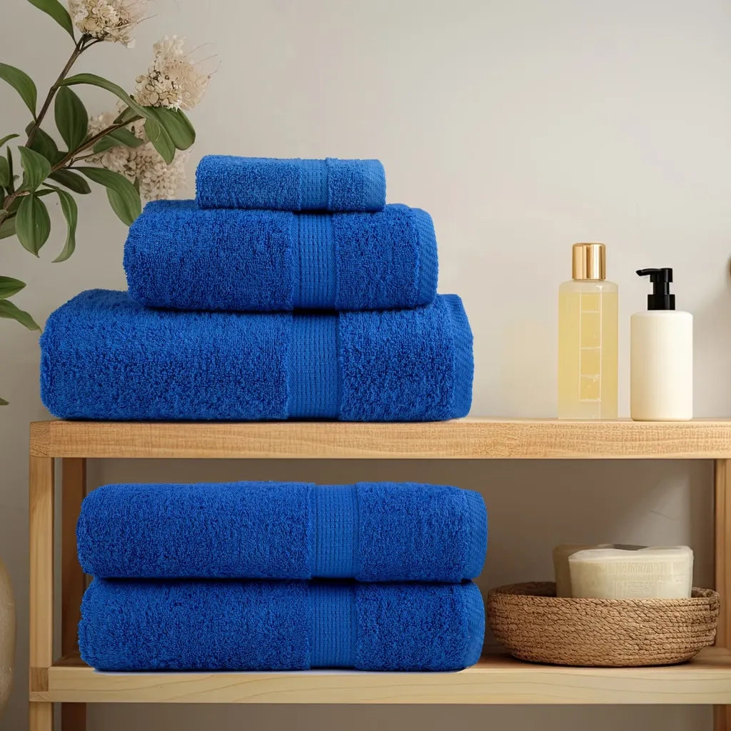 Asciugamani Premium SOLUND 2 pz Blu 50x100 cm 600 g/m² 137185