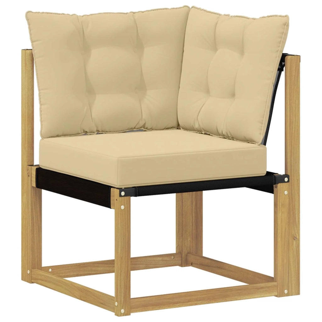 Set di divani da esterno con cuscino 4 pcs Bianco e Beige 3389435