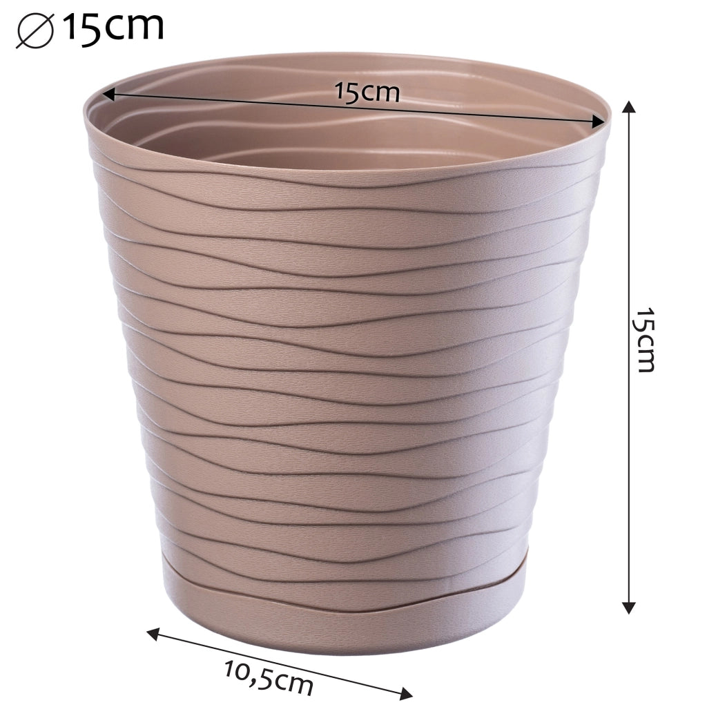 Vaso da fiori KADAX da 15 cm, coprivaso in plastica con supporto.